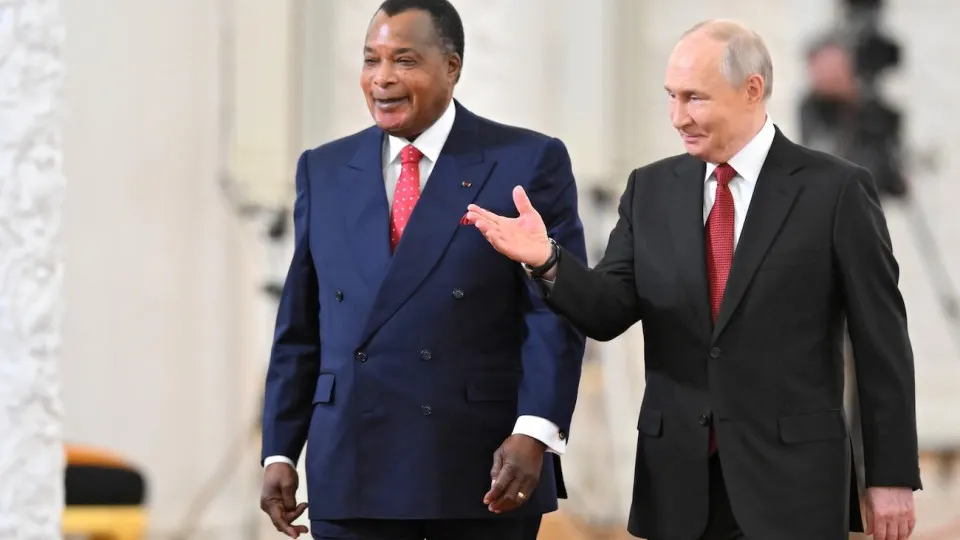 Путин на встрече с президентом Конго Денисом Сассу-Нгессо отметил перспективы сотрудничества в энергетике, геологоразведке, логистике и сельском хозяйстве; обсуждались также вопросы списания долгов.