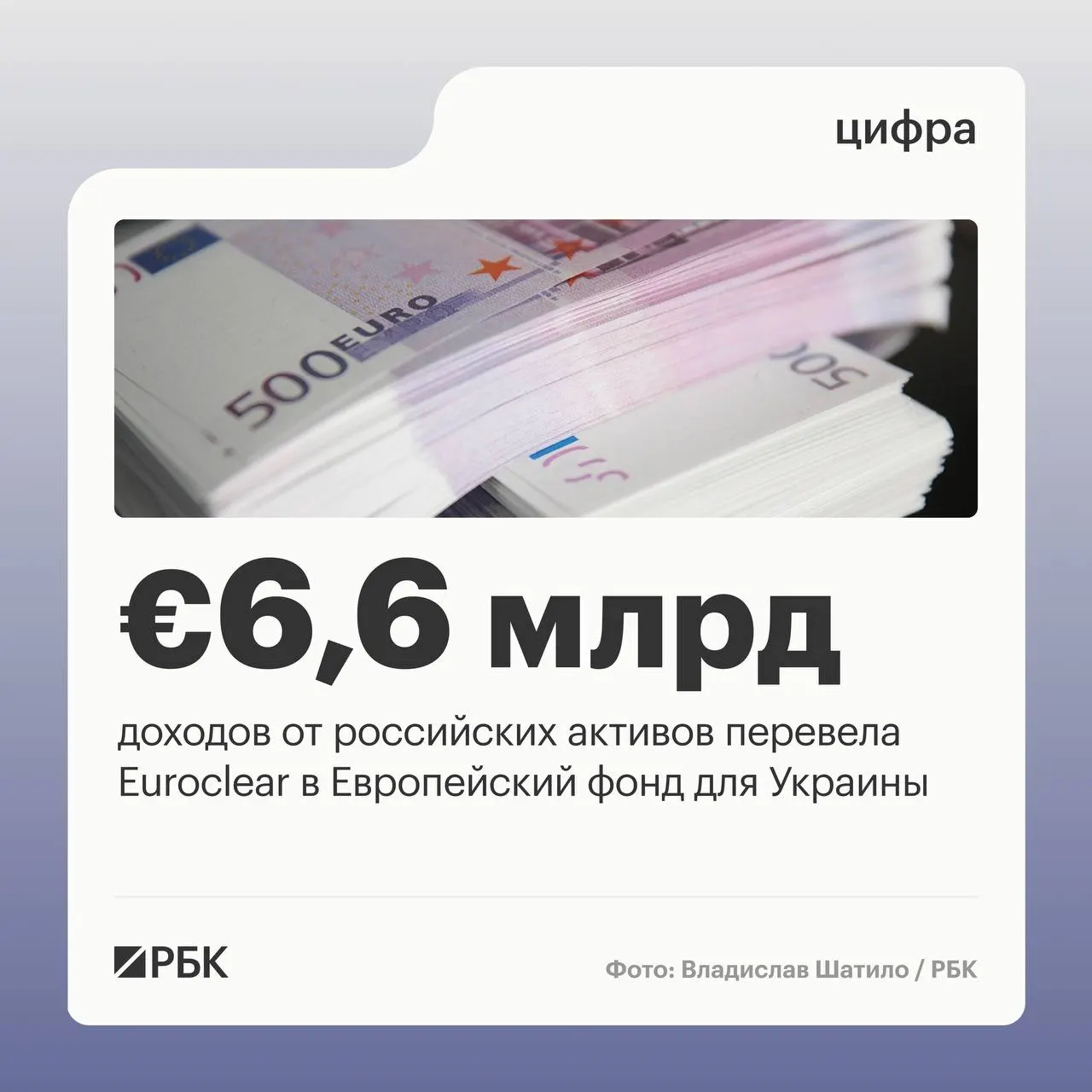 Бельгийский депозитарий перевёл Киеву €6,6 млрд; следующий транш в €1,4 млрд ожидается в июле 2026 года. Процентные доходы по замороженным активам сократились на 23% из‑за падения ставок.