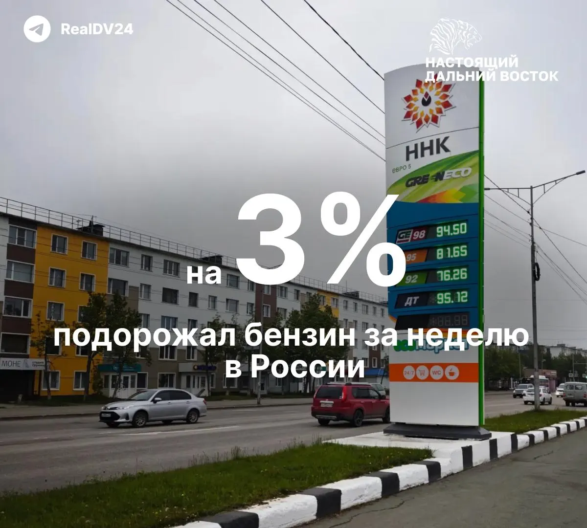 Росстат: топливо в среднем по России подорожало на 3% за неделю — самый сильный недельный рост за два десятилетия; за три недели июня +5%, с начала года АИ‑92 подорожал примерно на 10%.