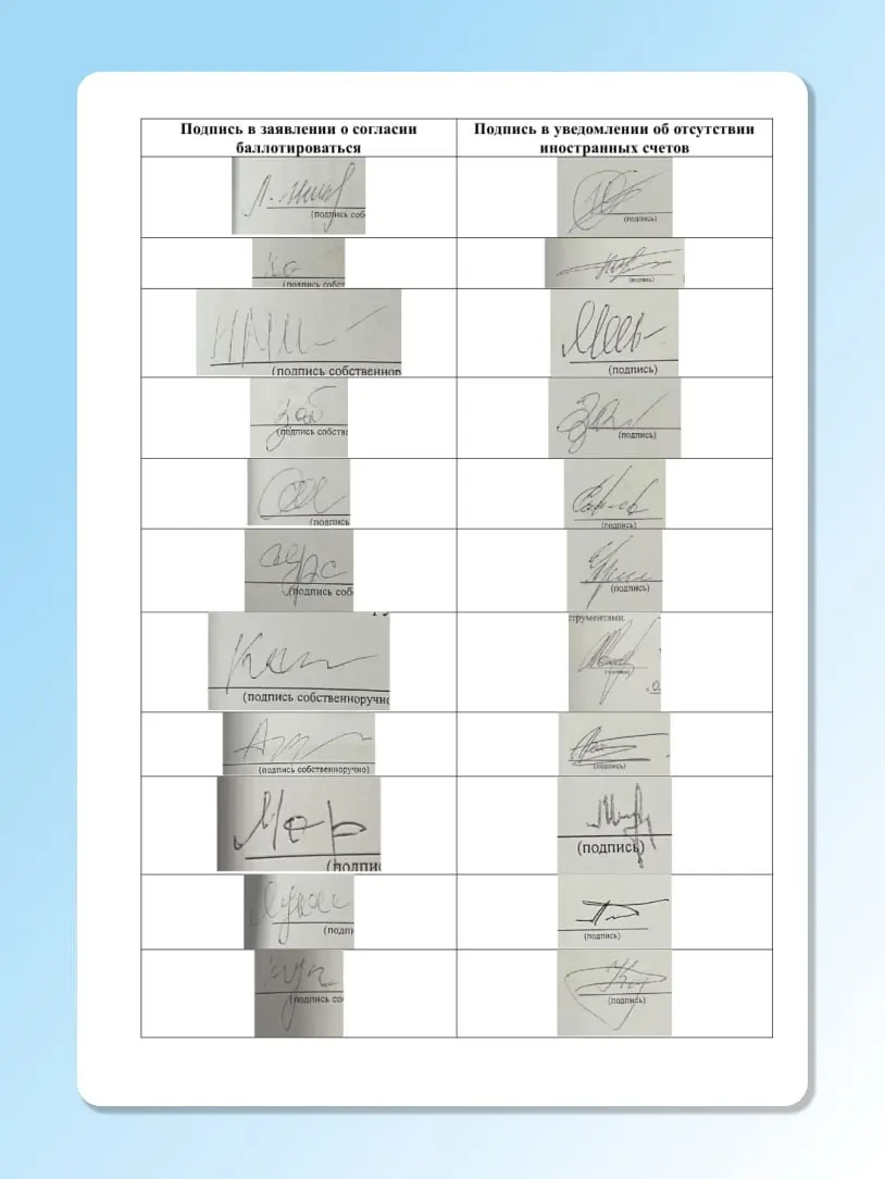 Истцы требуют провести почерковедческую экспертизу подписей в документах 27 кандидатов, подозревая, что подписи могли принадлежать разным лицам. Дело касается регистрации кандидатов и вопросов согласия на участие в выборах в Законодательное Собрание Псковской области.
