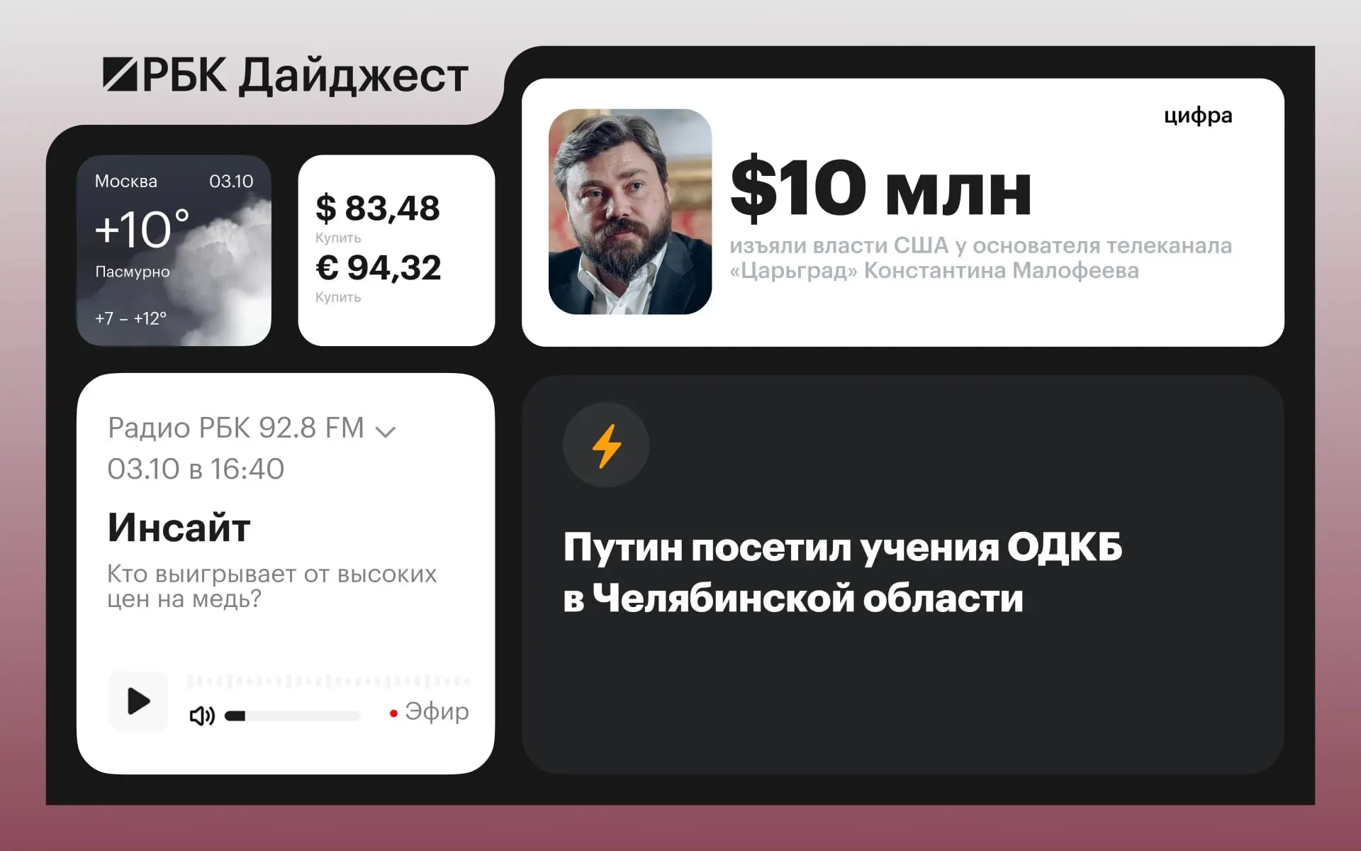 Ключевые события: визит Путина на учения ОДКБ, санкции, экономические новости и судебные решения.